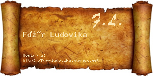 Für Ludovika névjegykártya